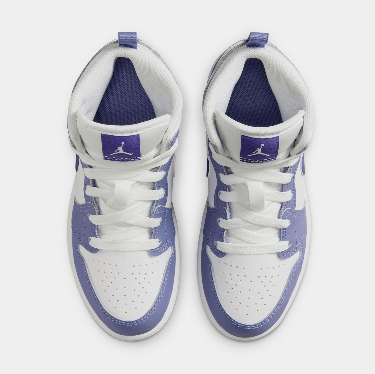 Nike Kids' Air Jordan 1 Mid Shoes - Dusty Amethyst / White / Court Purple