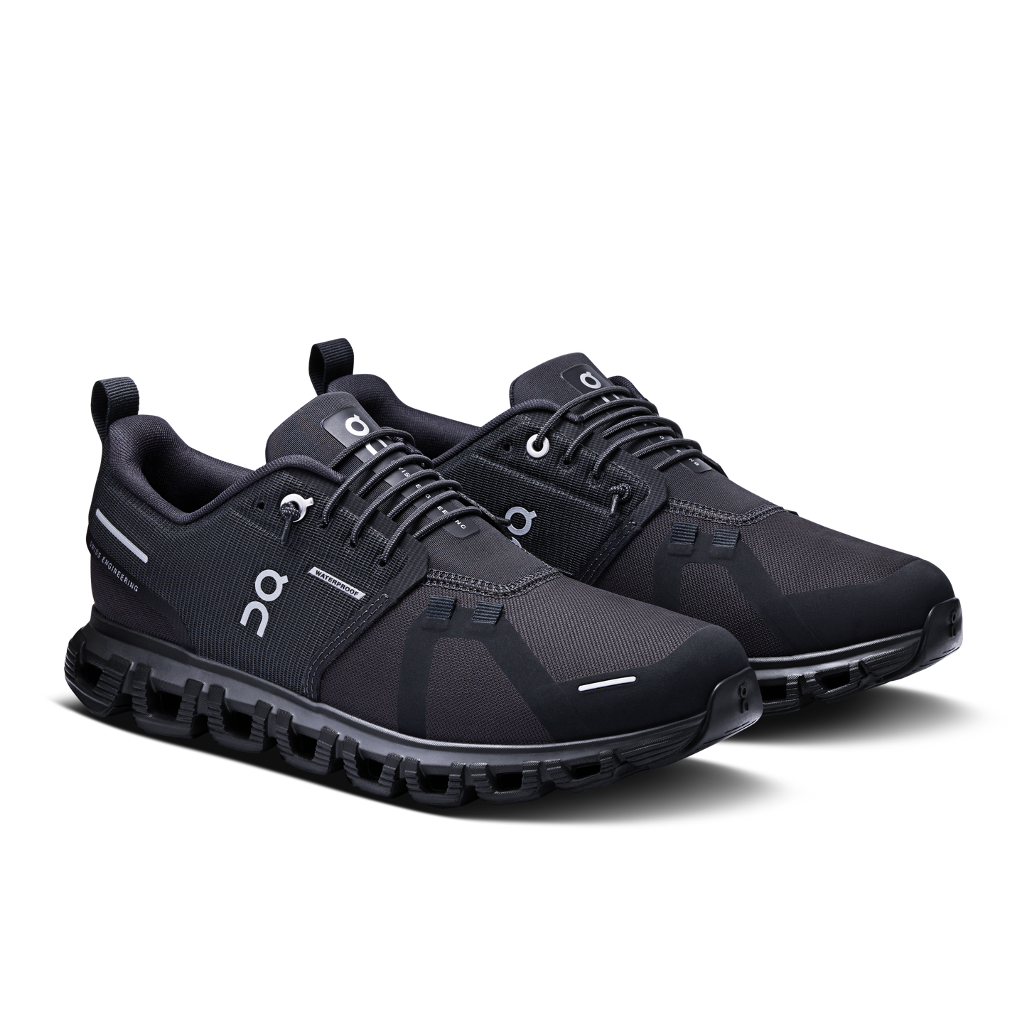 On Running Women's Cloud 6 Waterproof Shoes - Black / Black