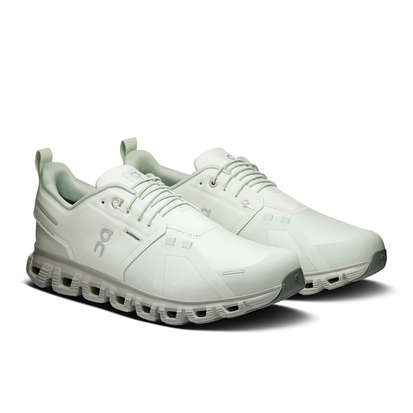 On Running Men's Cloud 6 Waterproof Shoes - Iceberg / Tin