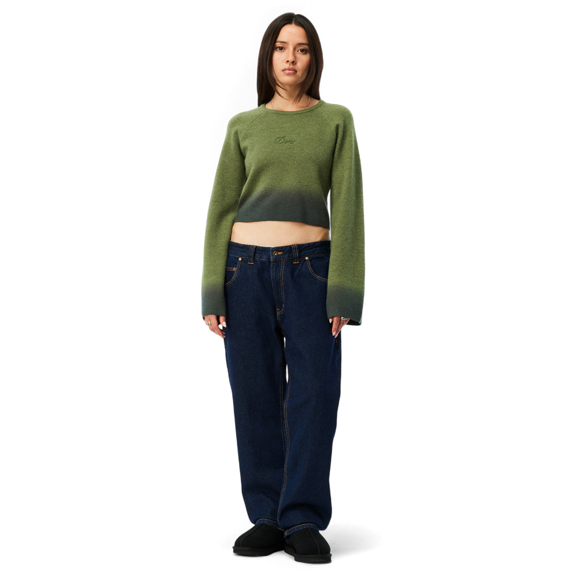 Women's Cropped Mohair Knit