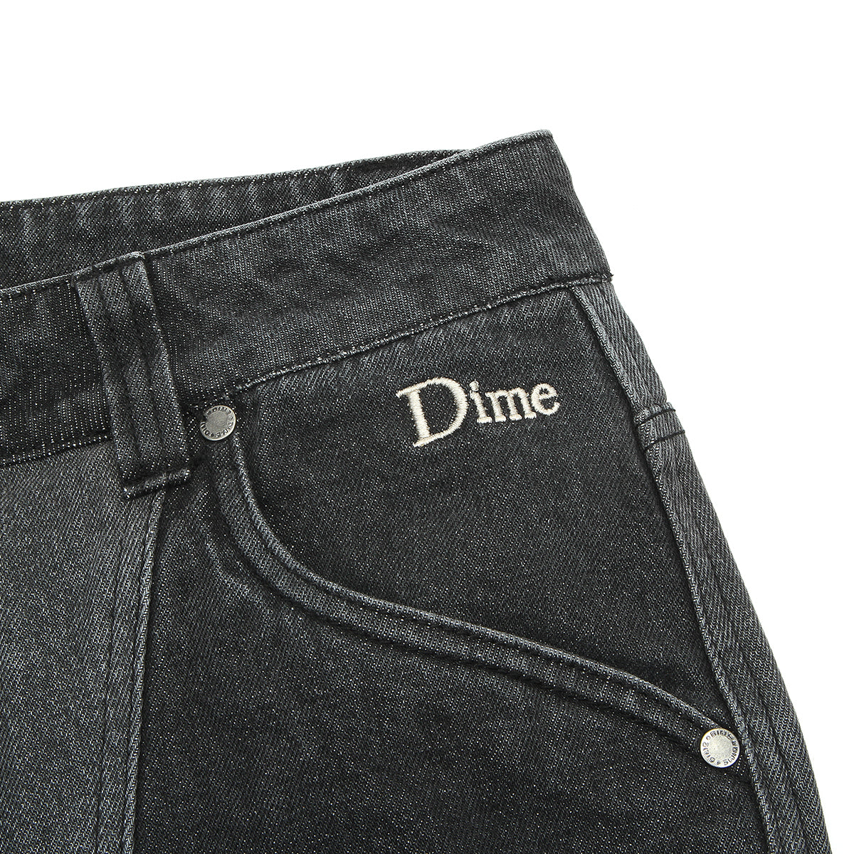 Blocked Relaxed Denim Pants