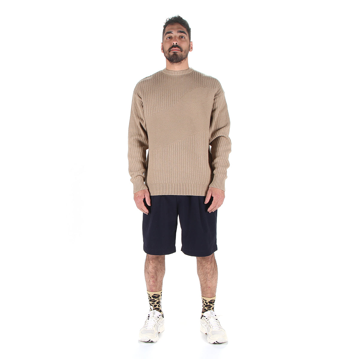 Pleated Twill Shorts