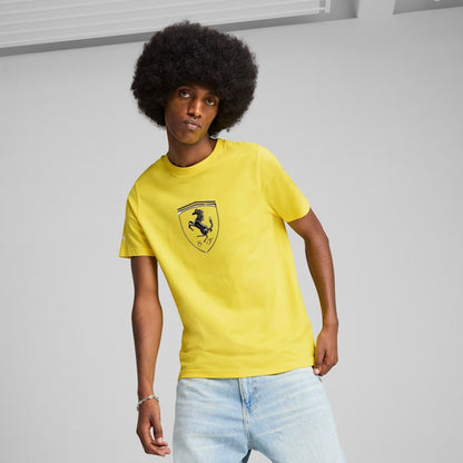 Puma Men's Scuderia Ferrari Race Tonal Big Shield Apparel - Speed Yellow