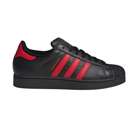 Adidas Men's Superstar Ii Shoes - Black / Better Scarlet