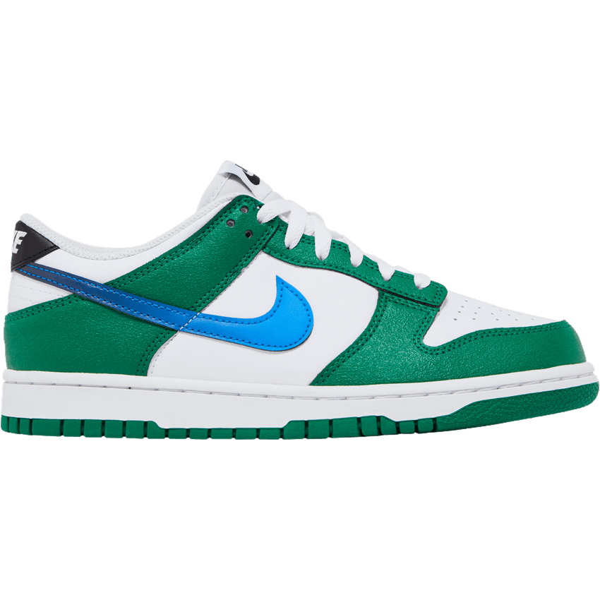 Nike Kids' Dunk Low Shoes - Malachite / White / Photo Blue