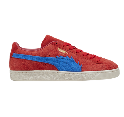 Puma Men's Suede One Piece Buggy Shoes - Red / Ultra Blue
