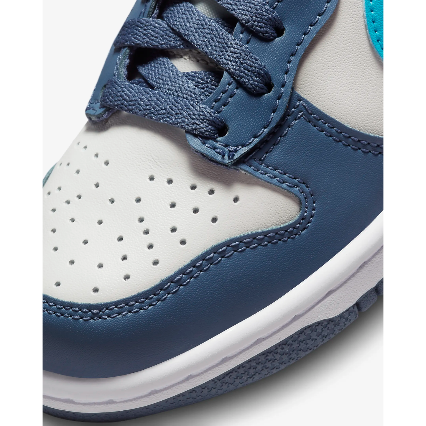 Nike Kids' Dunk High Shoes - Light Bone / Diffused Blue / White / Blue Lightning