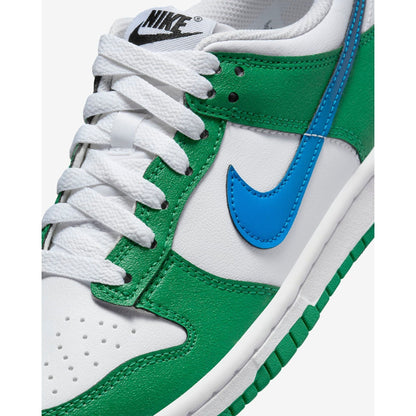 Nike Kids' Dunk Low Shoes - Malachite / White / Photo Blue