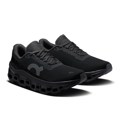 On Running Women's Cloudmonster 1 Shoes - Black / Black
