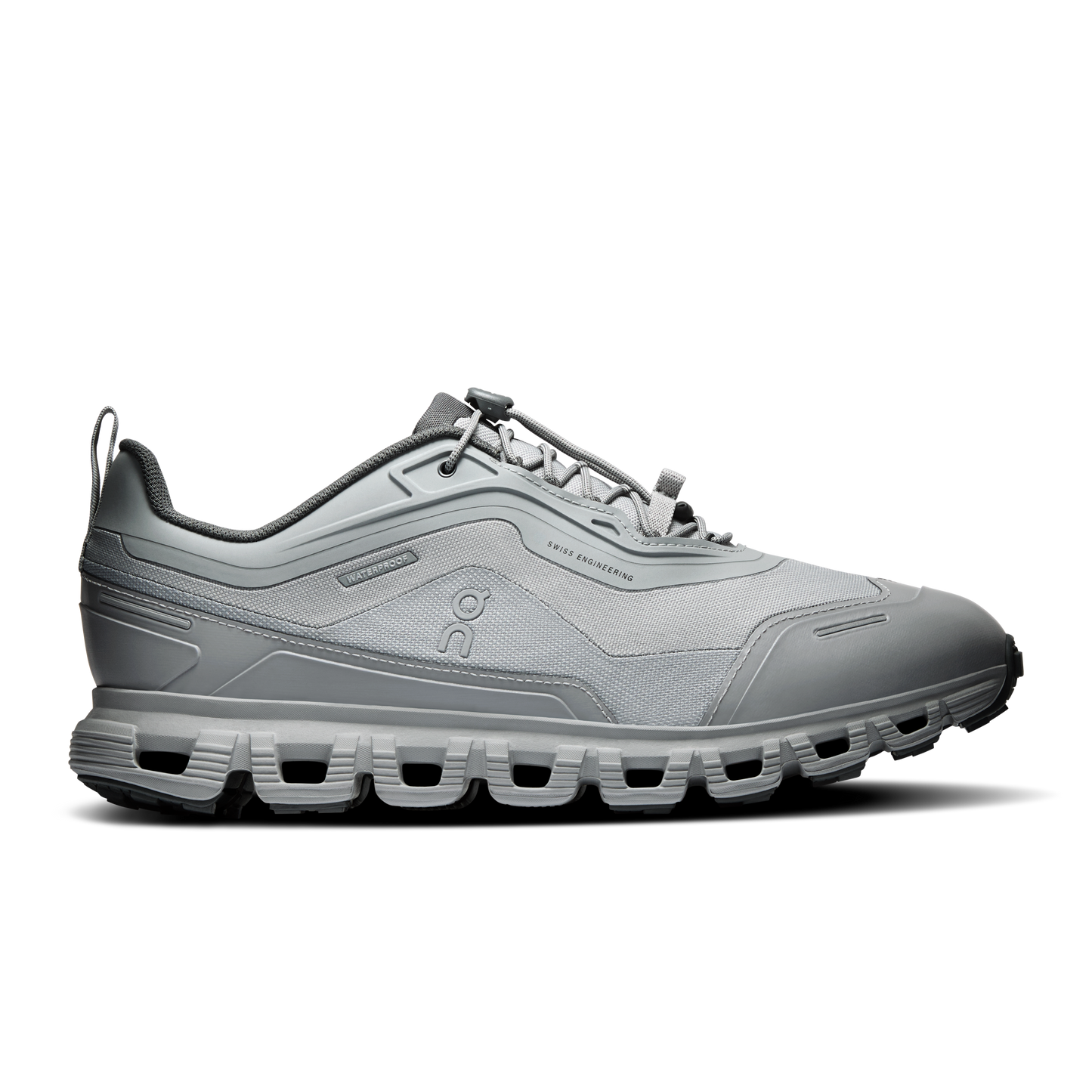 On Running Men's Cloud 6 Geo Waterproof Shoes - Alloy / Alloy