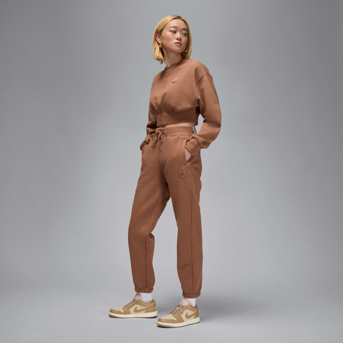 Nike Women's Air Jordan 1 Low Shoes - Rattan / Sail / Desert Camo