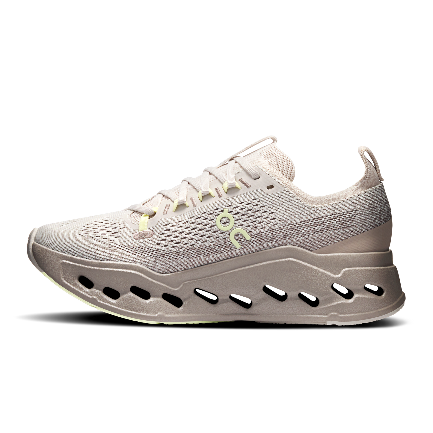 On Running Women's Cloudsurfer Max Shoes - Pelican / Limelight