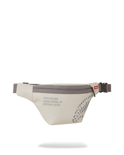 Sprayground Shark Central Dynamic Savvy Crossbody - Beige / White