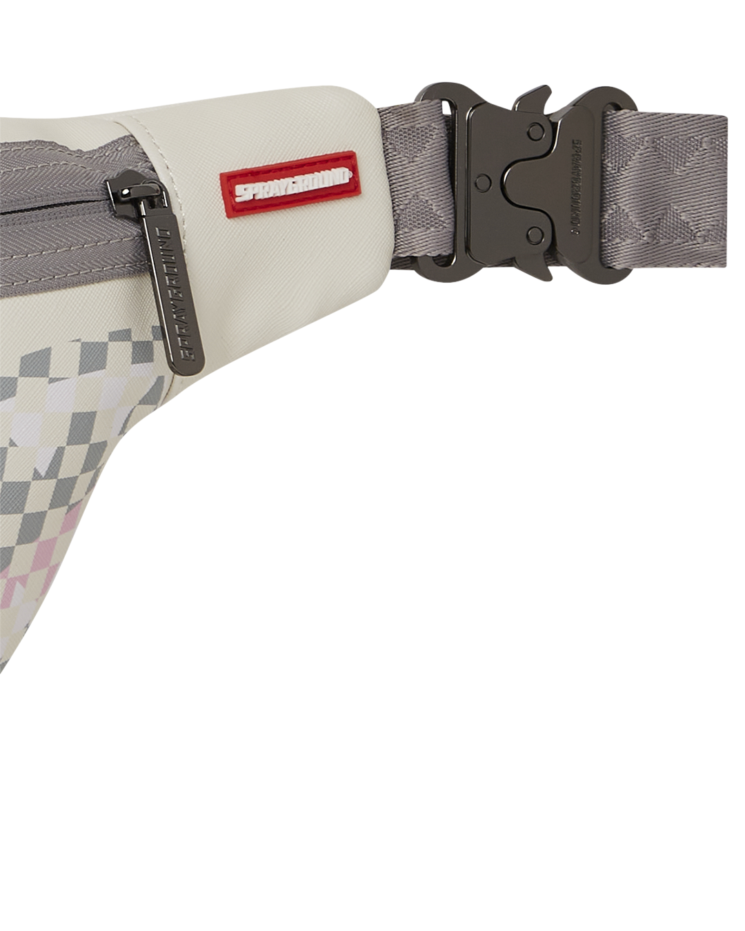 Sprayground Shark Central Dynamic Savvy Crossbody - Beige / White