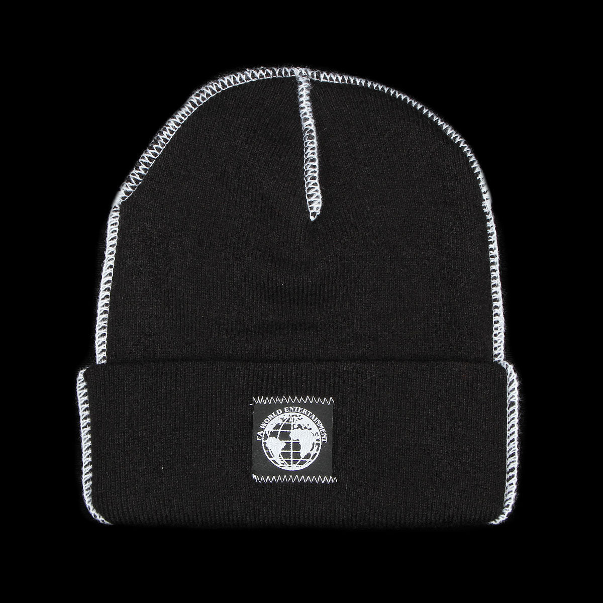 FA World Contrast Stitch Cuff Beanie