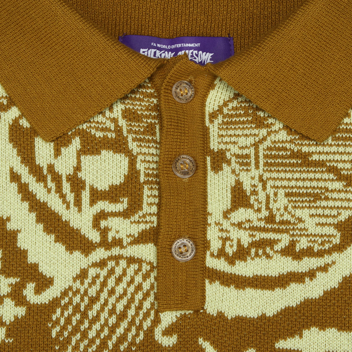Fancy Knit L/S Polo Shirt