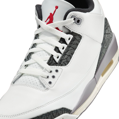 Nike Men's Jordan 3 Retro Shoes - Summit White / Fire Red / Cement Grey / Black