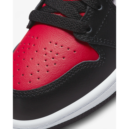 Nike Kids' Jordan 1 Mid PS Shoes - Black / White / Fire Red