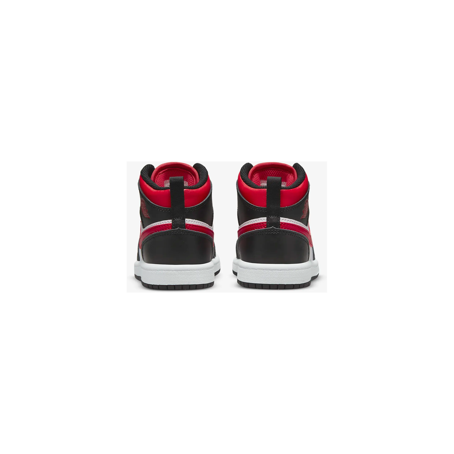 Nike Kids' Jordan 1 Mid PS Shoes - Black / White / Fire Red