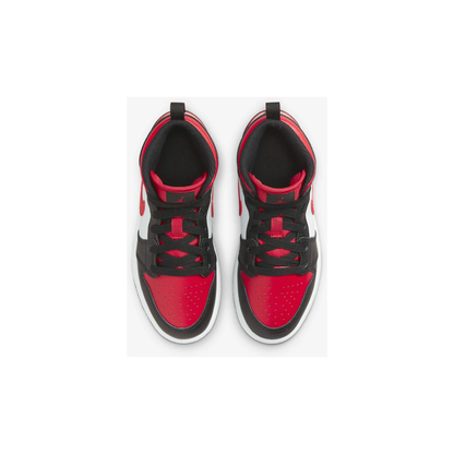 Nike Kids' Jordan 1 Mid PS Shoes - Black / White / Fire Red