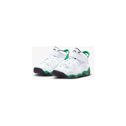 Kids' Jordan 6 Rings TD Shoes - White / Black / Lucky Green