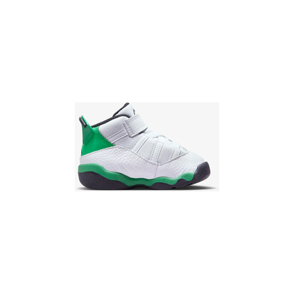 Kids' Jordan 6 Rings TD Shoes - White / Black / Lucky Green