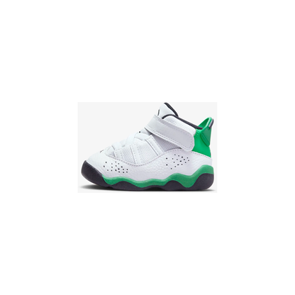 Kids' Jordan 6 Rings TD Shoes - White / Black / Lucky Green