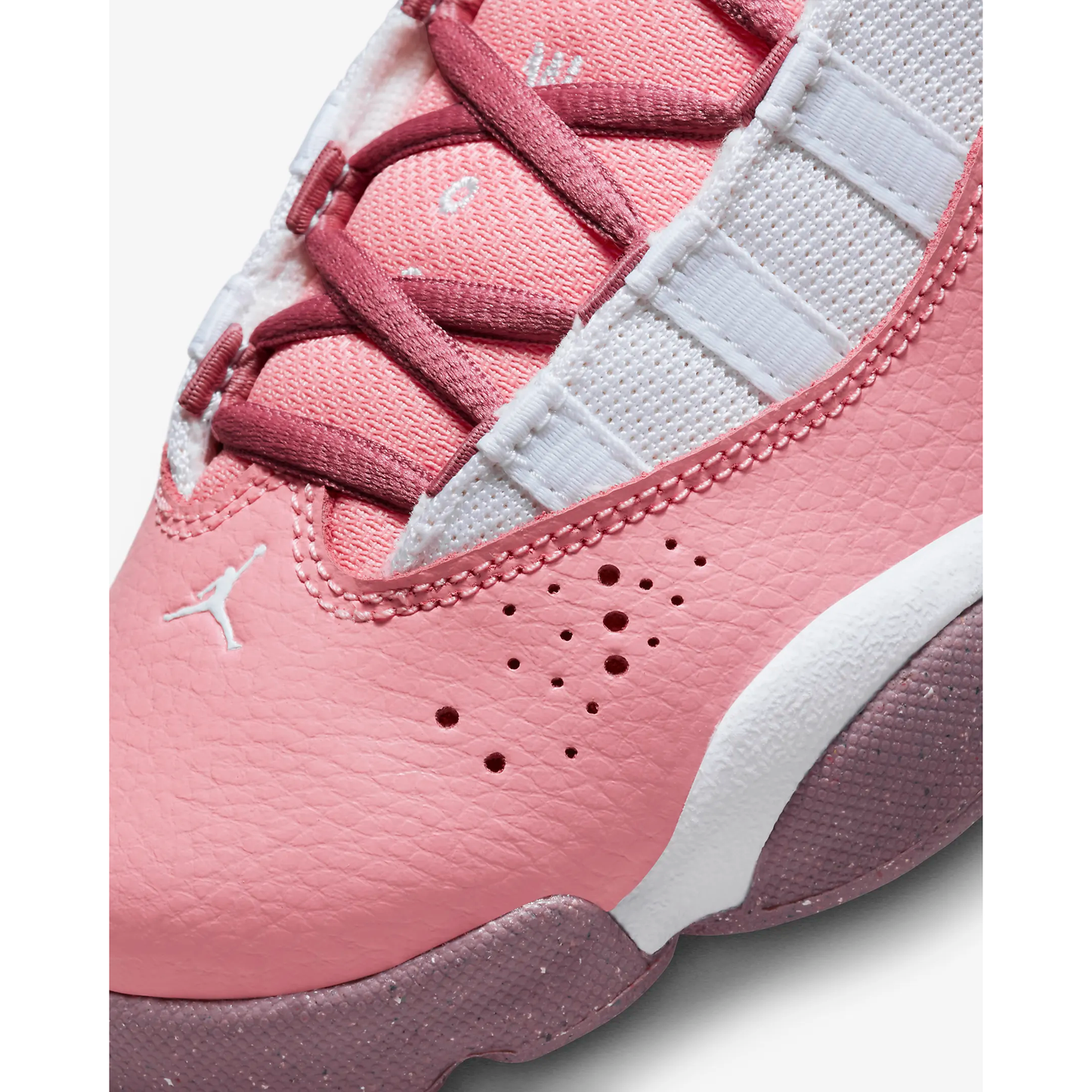 Kids' Jordan 6 Rings Shoes - Coral Chalk / White / Desert Berry