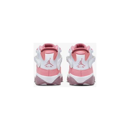 Kids' Jordan 6 Rings Shoes - Coral Chalk / White / Desert Berry