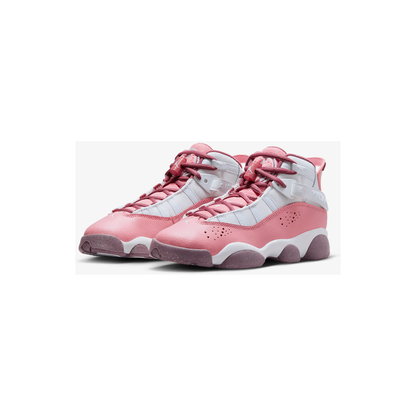 Kids' Jordan 6 Rings Shoes - Coral Chalk / White / Desert Berry