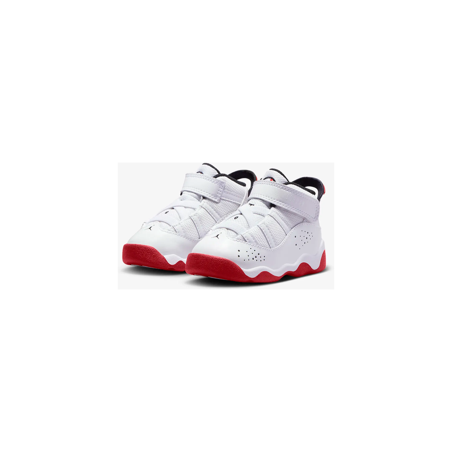 Kids' Jordan 6 Rings TD Shoes - White / Black / University Red