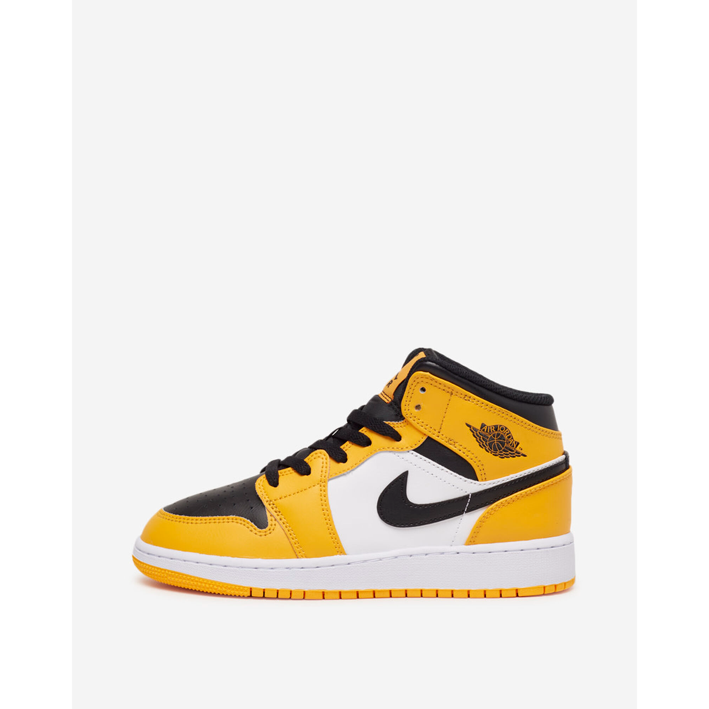 Kids' Air Jordan 1 Mid Shoes - Taxi Yellow / Black / White