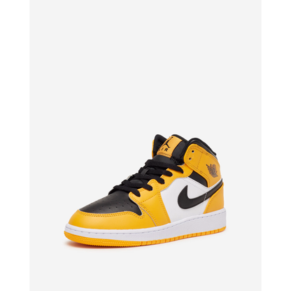 Kids' Air Jordan 1 Mid Shoes - Taxi Yellow / Black / White