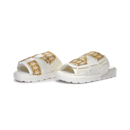Kappa Men's 222 Banda Mitel 1 Slides - White / Gold