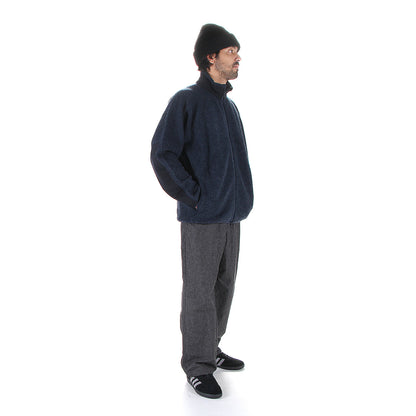 Boiled Wool Zip-Up Sweater