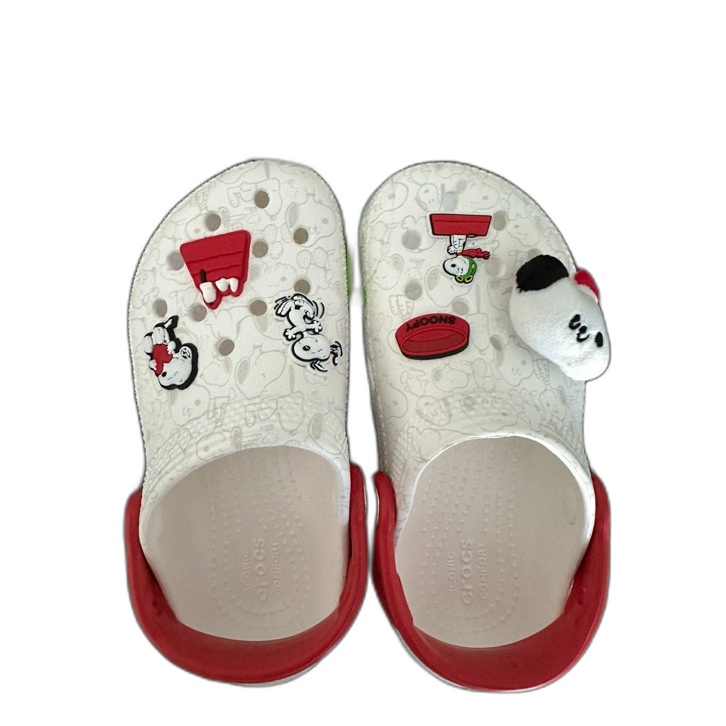 Crocs Kids' Classic Clog Peanuts Snoopy Shoes - White / Black