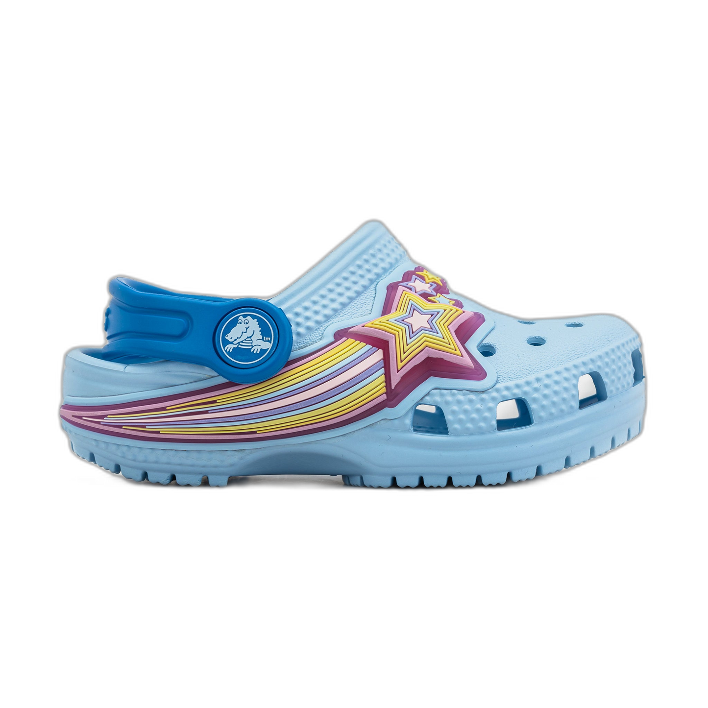 Crocs Kids' Classic Star Lights Clog Shoes - Blue Frost