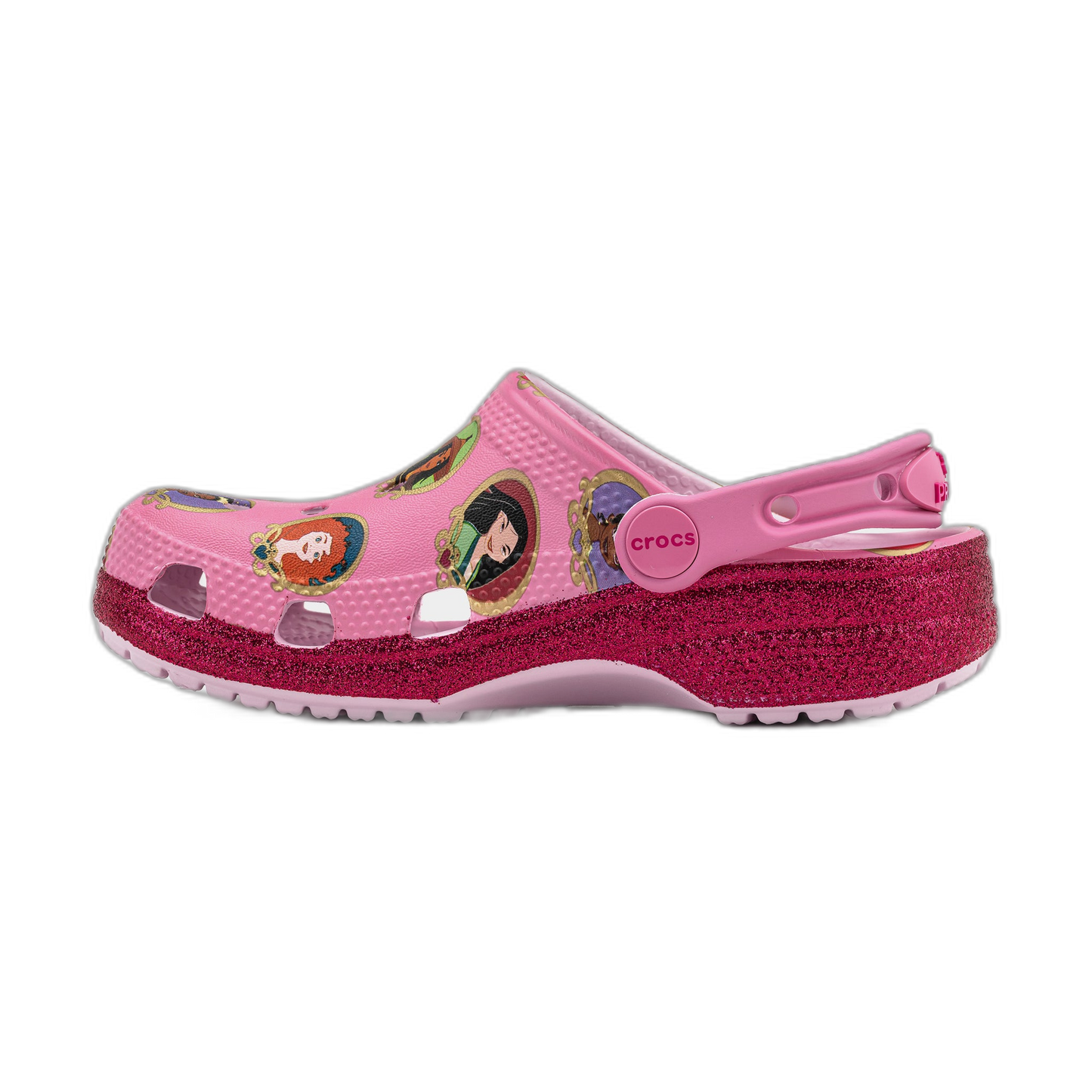 Crocs Kids' Disney Princess Classic Clog Shoes - Soft Pink