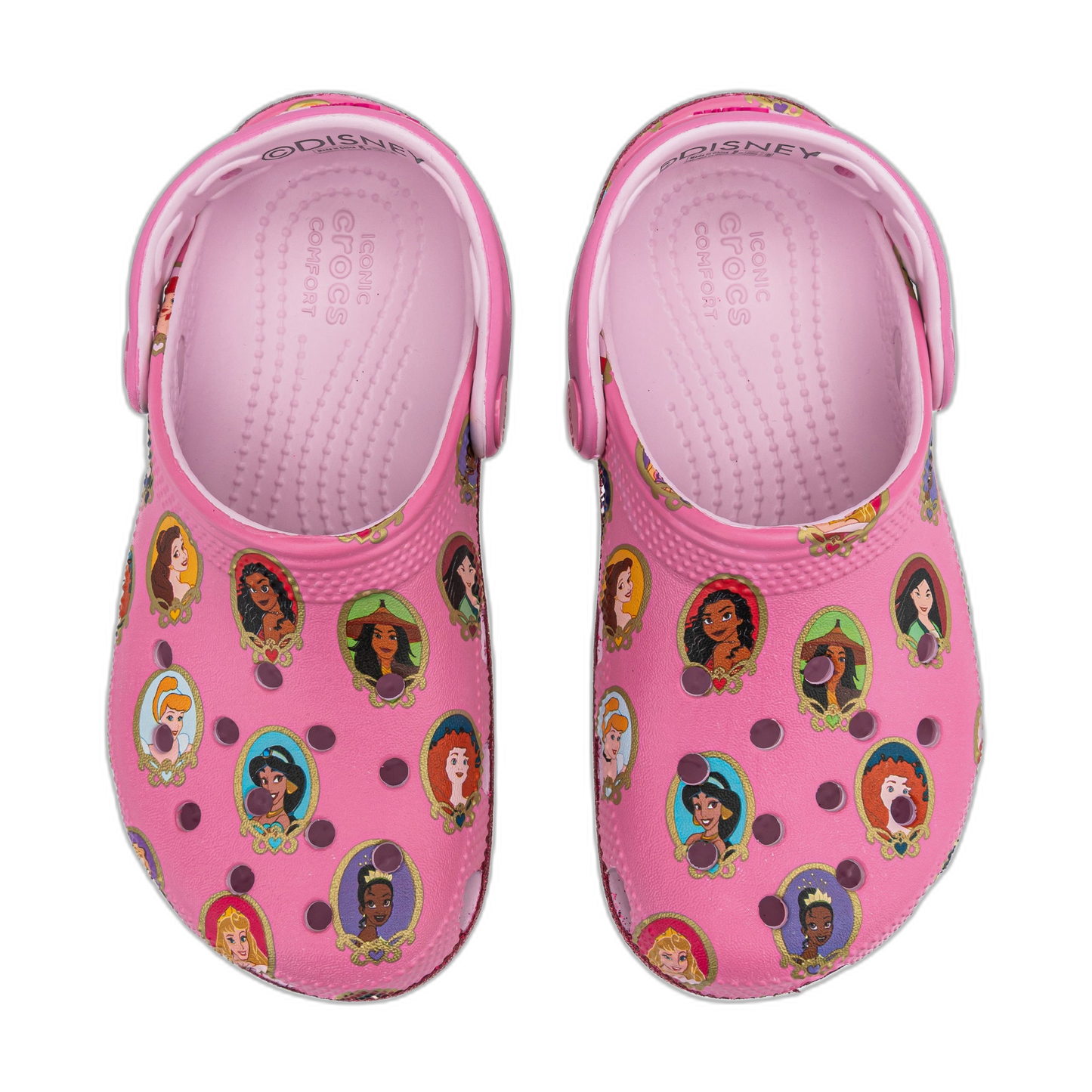 Crocs Kids' Disney Princess Classic Clog Shoes - Soft Pink