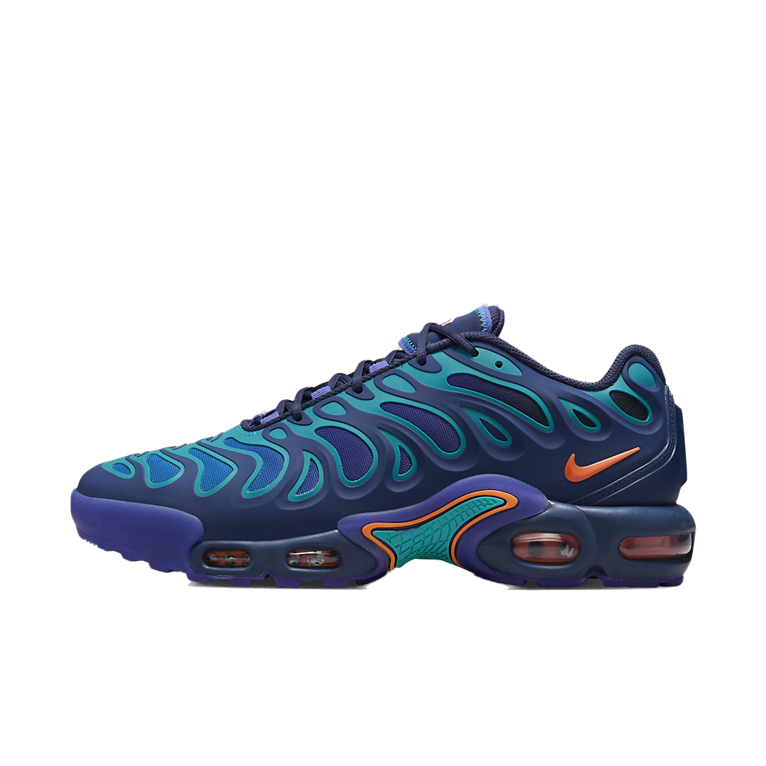 Nike Men's Air Max Plus Drift Shoes - Midnight Navy / Dusty Cactus / Persian Violet / Total Orange