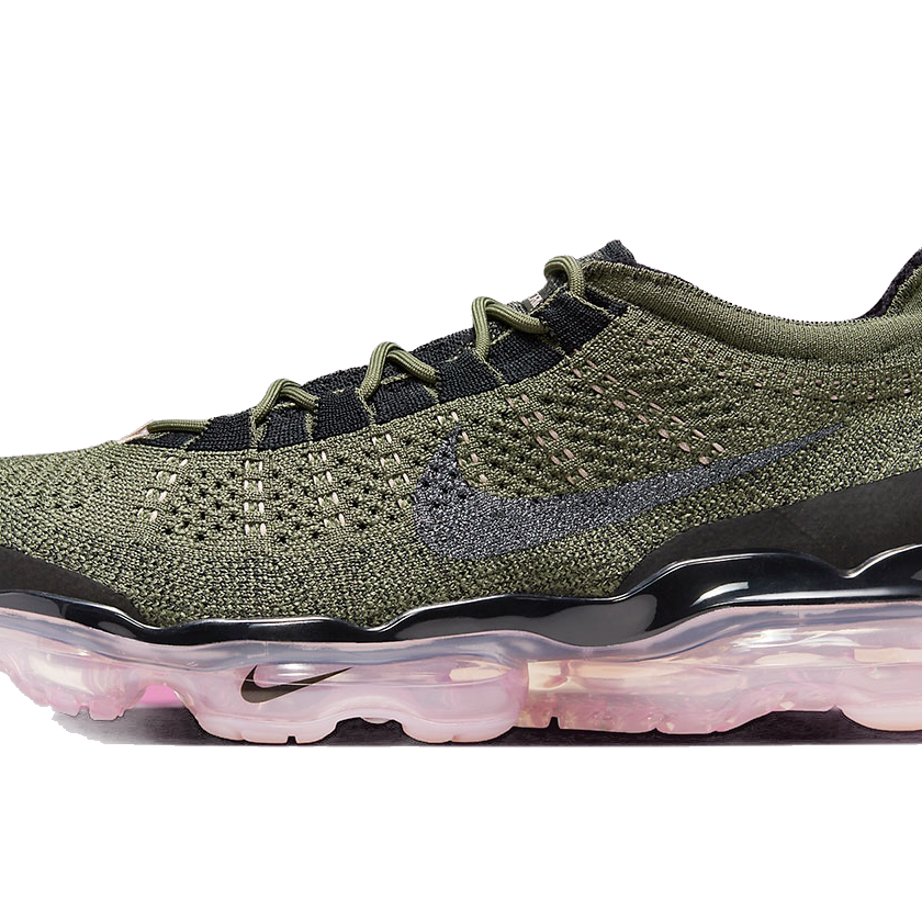 Nike Men's Air Vapormax 2023 Flyknit Shoes - Medium Olive / Pink Oxford / Black / Black