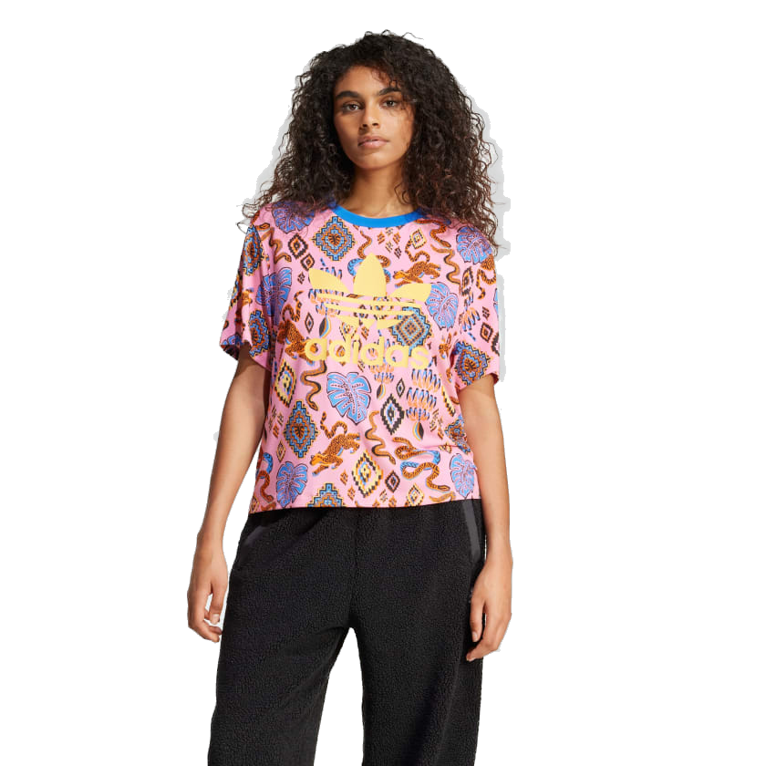 Adidas Women's Adidas X Farm Rio Trefoil Tee Apparel - True Pink
