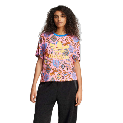 Adidas Women's Adidas X Farm Rio Trefoil Tee Apparel - True Pink