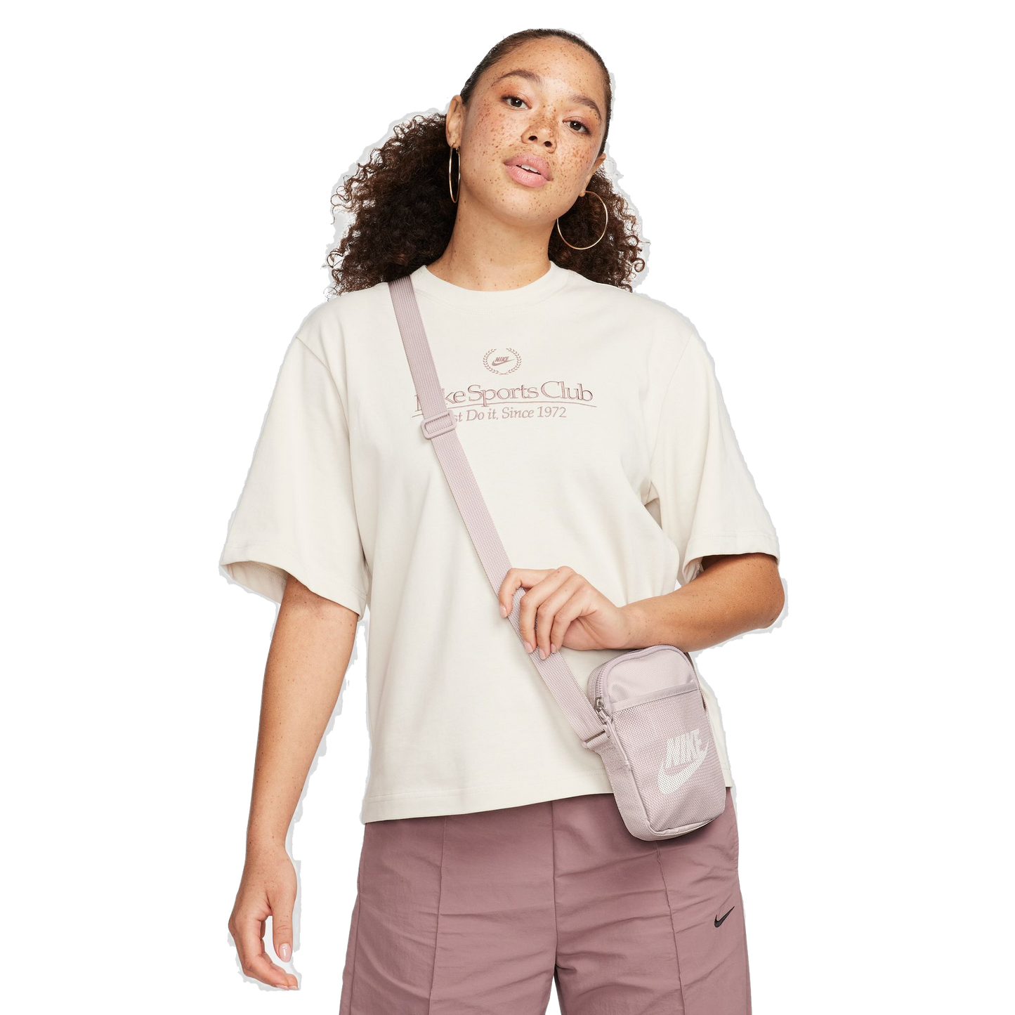 Nike Heritage Crossbody Bag - Platinum Violet / Summit White