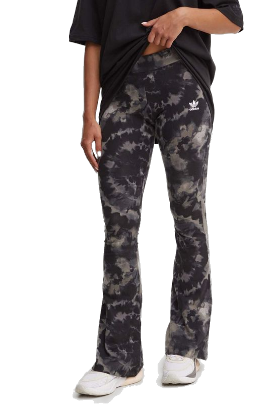 Adidas Women's Tie-Dyed Flared Pants Apparel - Core Black / Multicolor