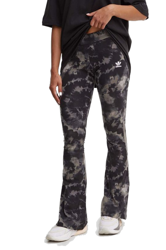 Adidas Women's Tie-Dyed Flared Pants Apparel - Core Black / Multicolor