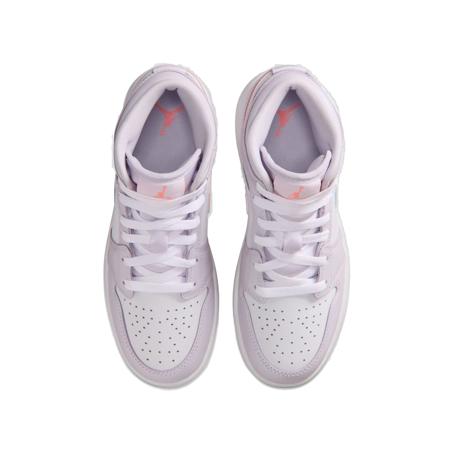 Nike Kids' Air Jordan 1 Mid Se Shoes - Barely Grape / Atomic Pink / White