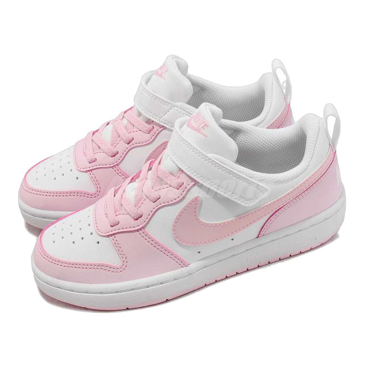 Nike Kids' Court Borough Low Recraft Shoes - White / Pink Foam