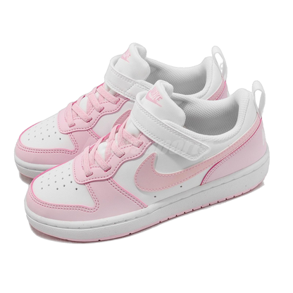 Nike Kids' Court Borough Low Recraft Shoes - White / Pink Foam