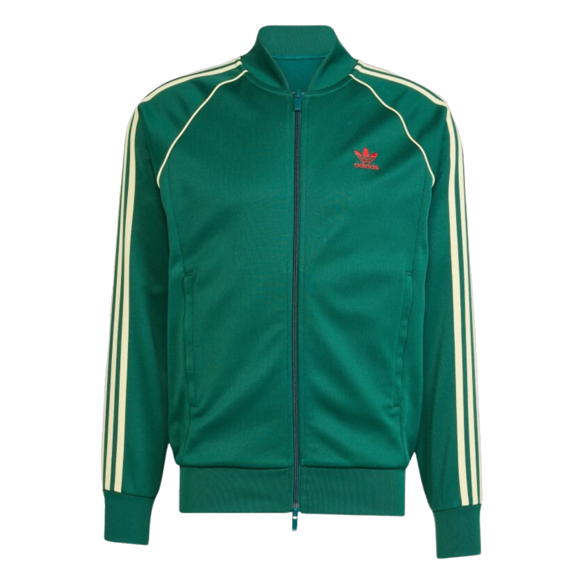 Adidas Men's Adicolor Classics Sst Track Jacket Apparel - Collegiate Green / Powder Yellow